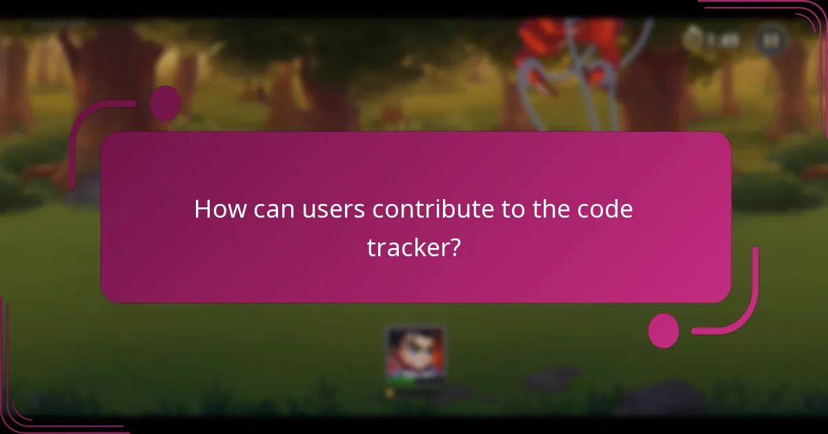 How can users contribute to the code tracker?