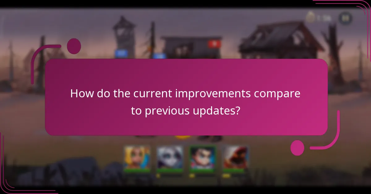 How do the current improvements compare to previous updates?