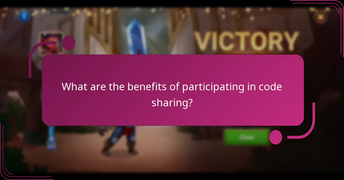 What are the benefits of participating in code sharing?