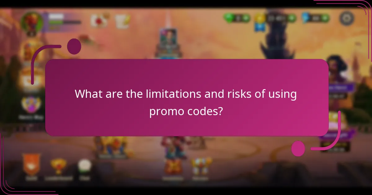 What are the limitations and risks of using promo codes?
