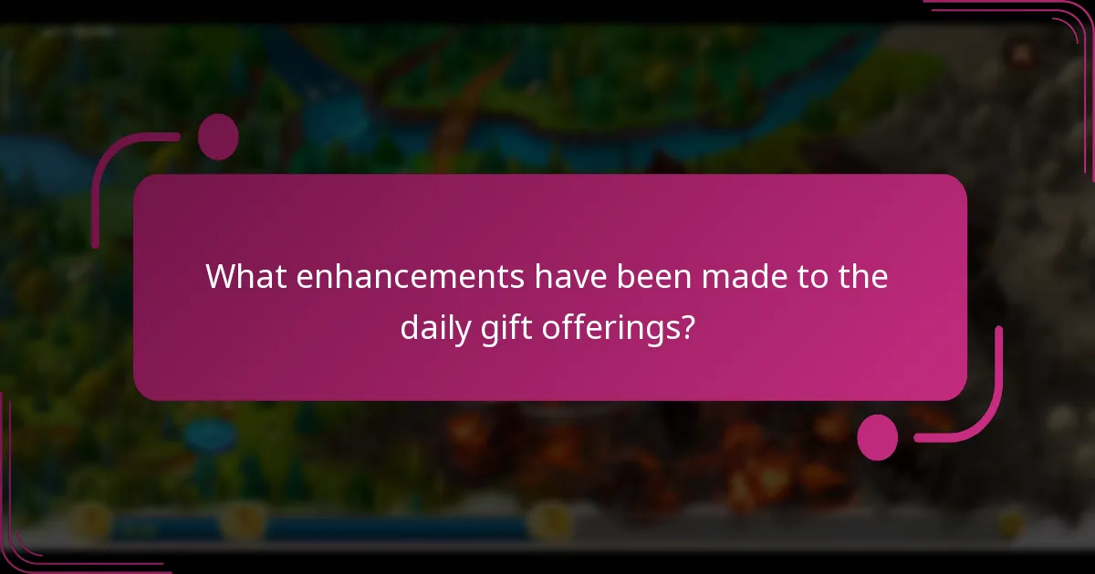 What enhancements have been made to the daily gift offerings?