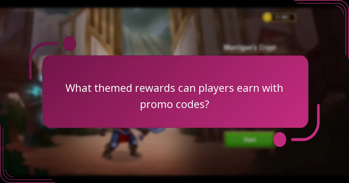 What themed rewards can players earn with promo codes?