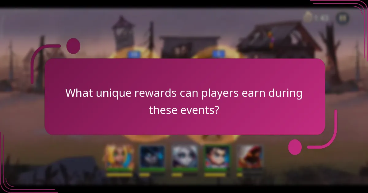 What unique rewards can players earn during these events?